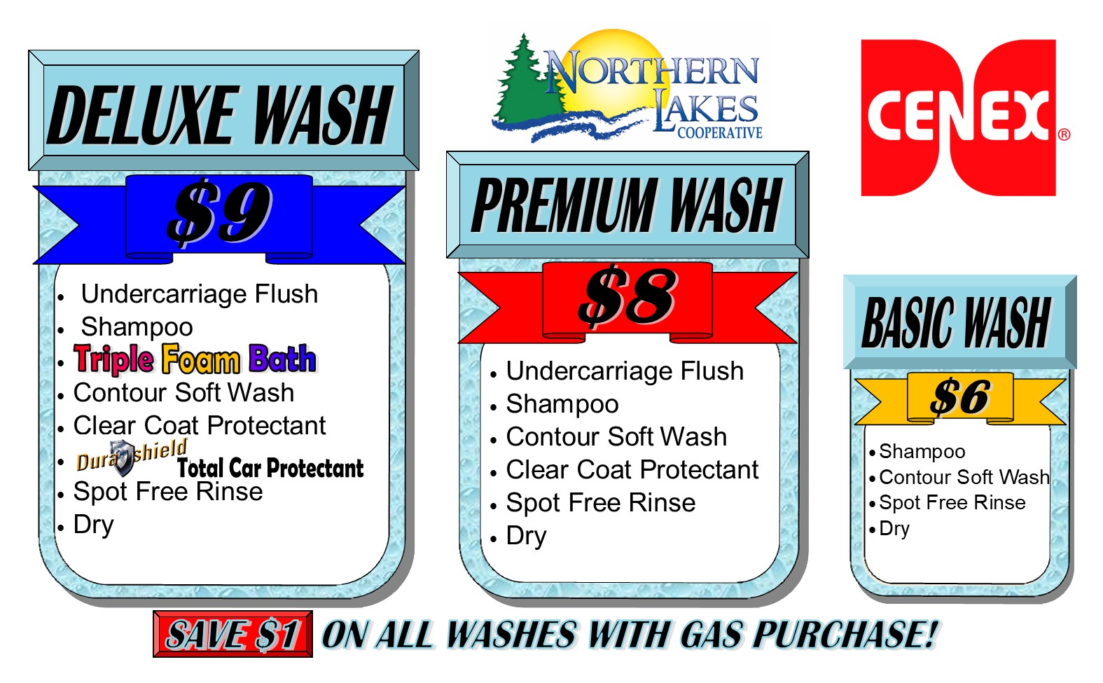 Car Wash Packages Northern Lakes Cenex